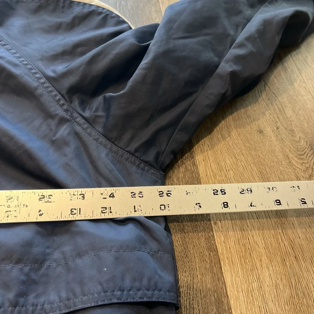 Speedo USA Team Swim Parka Men's Size Large Blue Fleece Lined Hooded Jacket